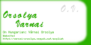 orsolya varnai business card