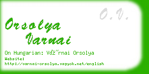 orsolya varnai business card